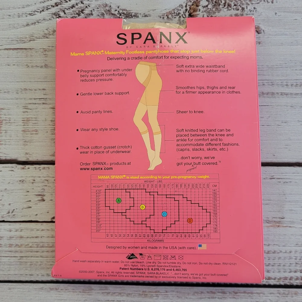 Mama SPANX Nude Maternity Footless Pantyhose Size A 007‎